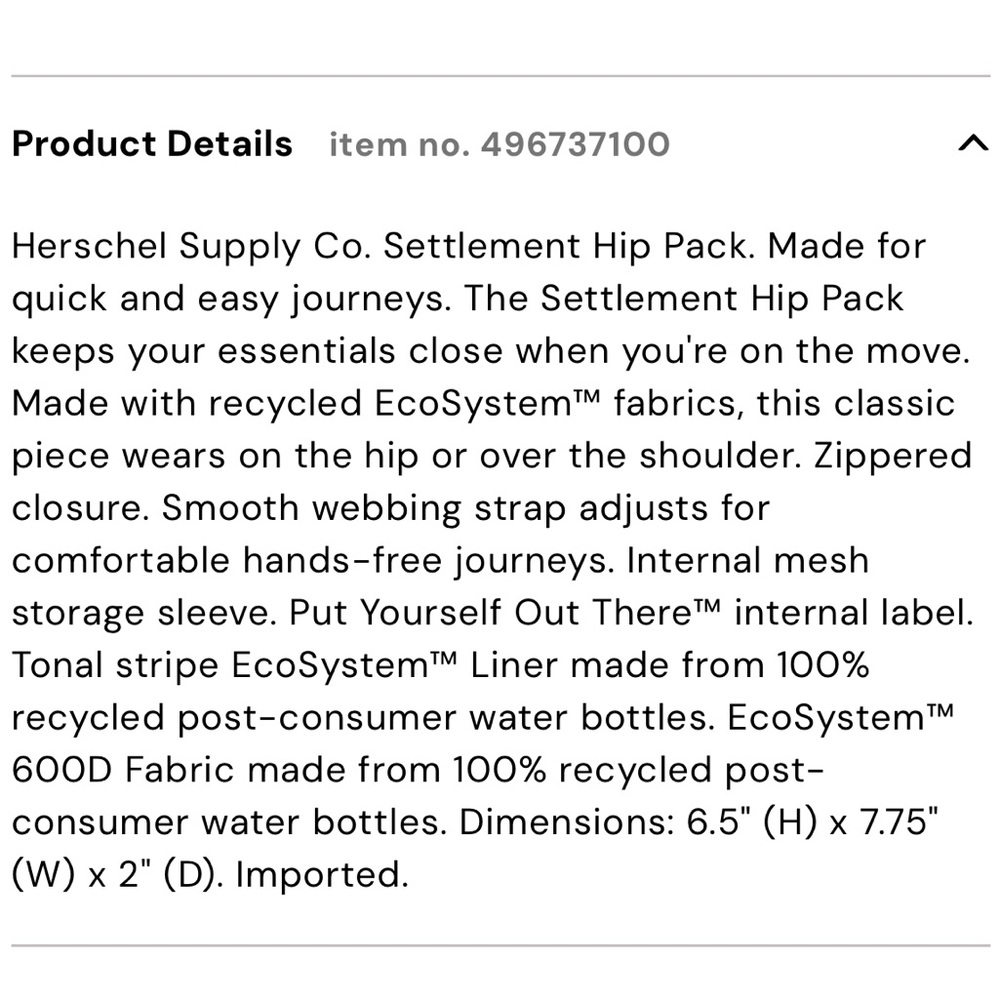 HERSCHEL SUPPLY CO. Settlement Hip Pack - Picture 6 of 13